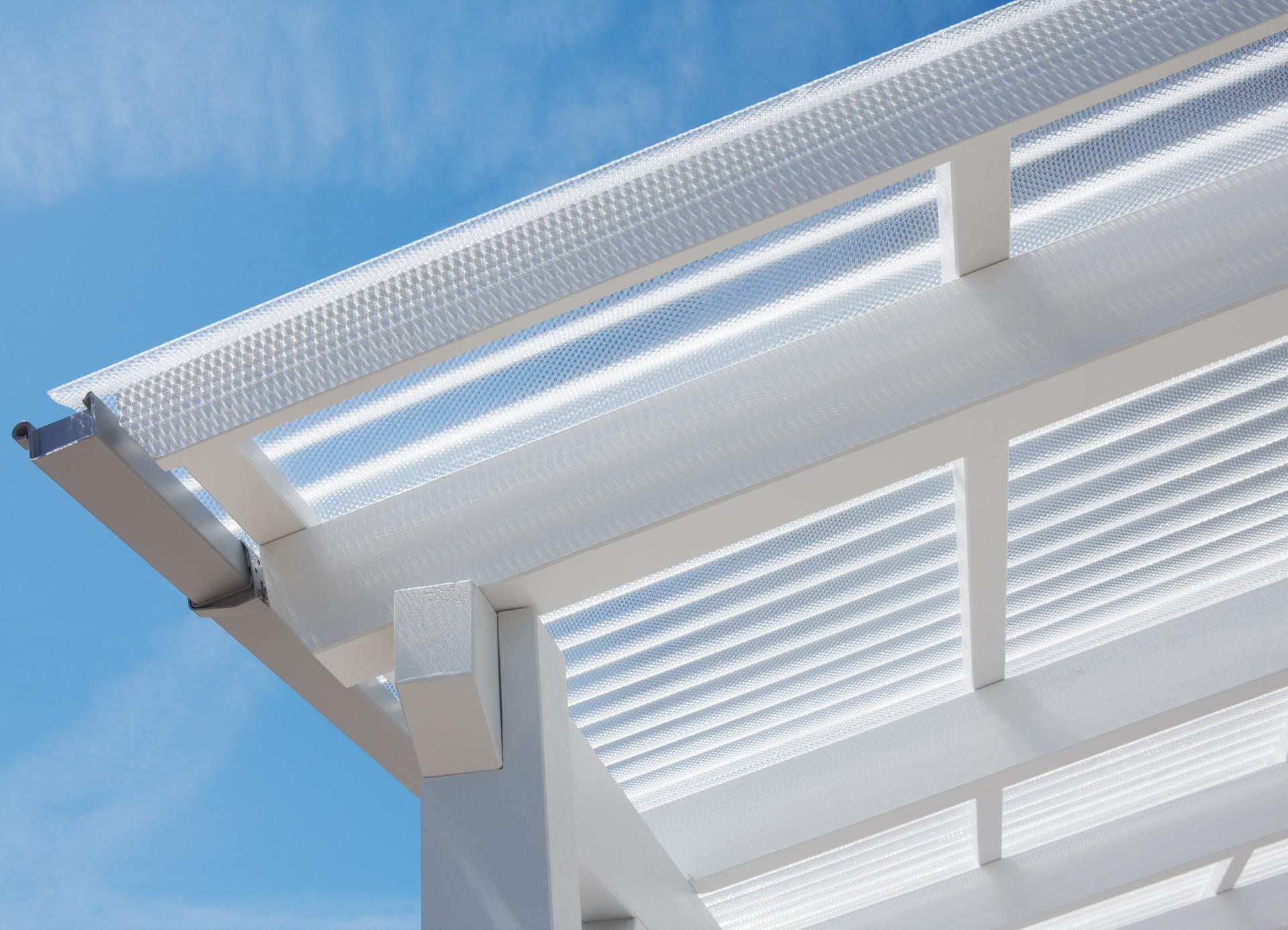 Polycarbonat Wellplatten Trapez 76/18 gekräuselt 1,3 mm