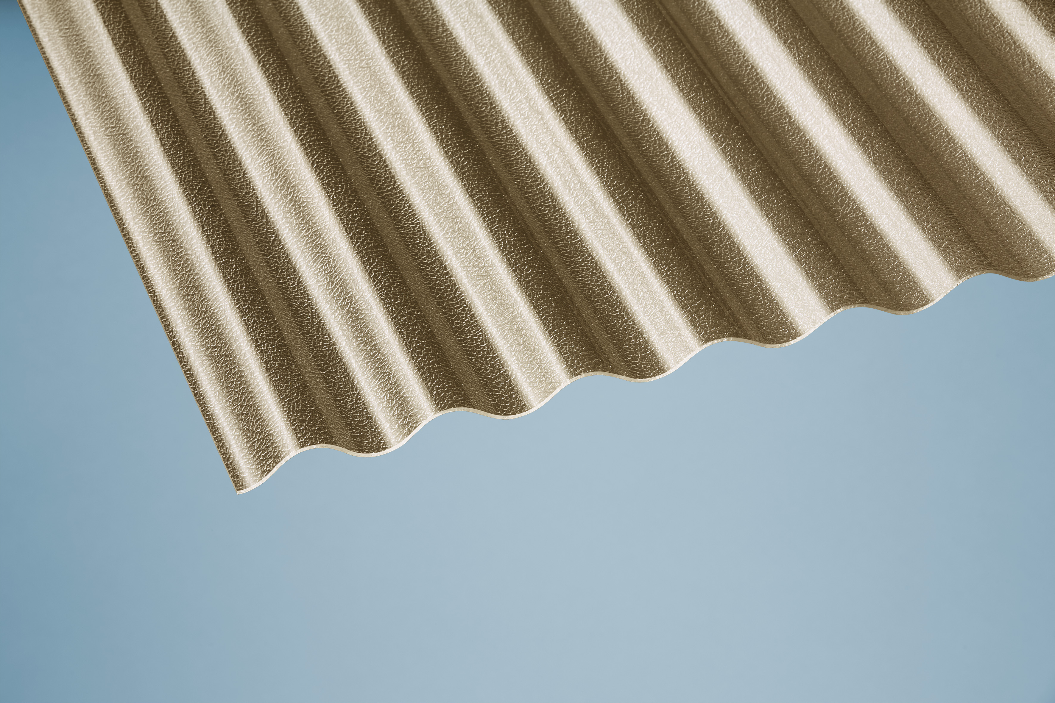 Acryl Profilplatten Sinus 76/18 bronce gekräuselt - 1,5 mm