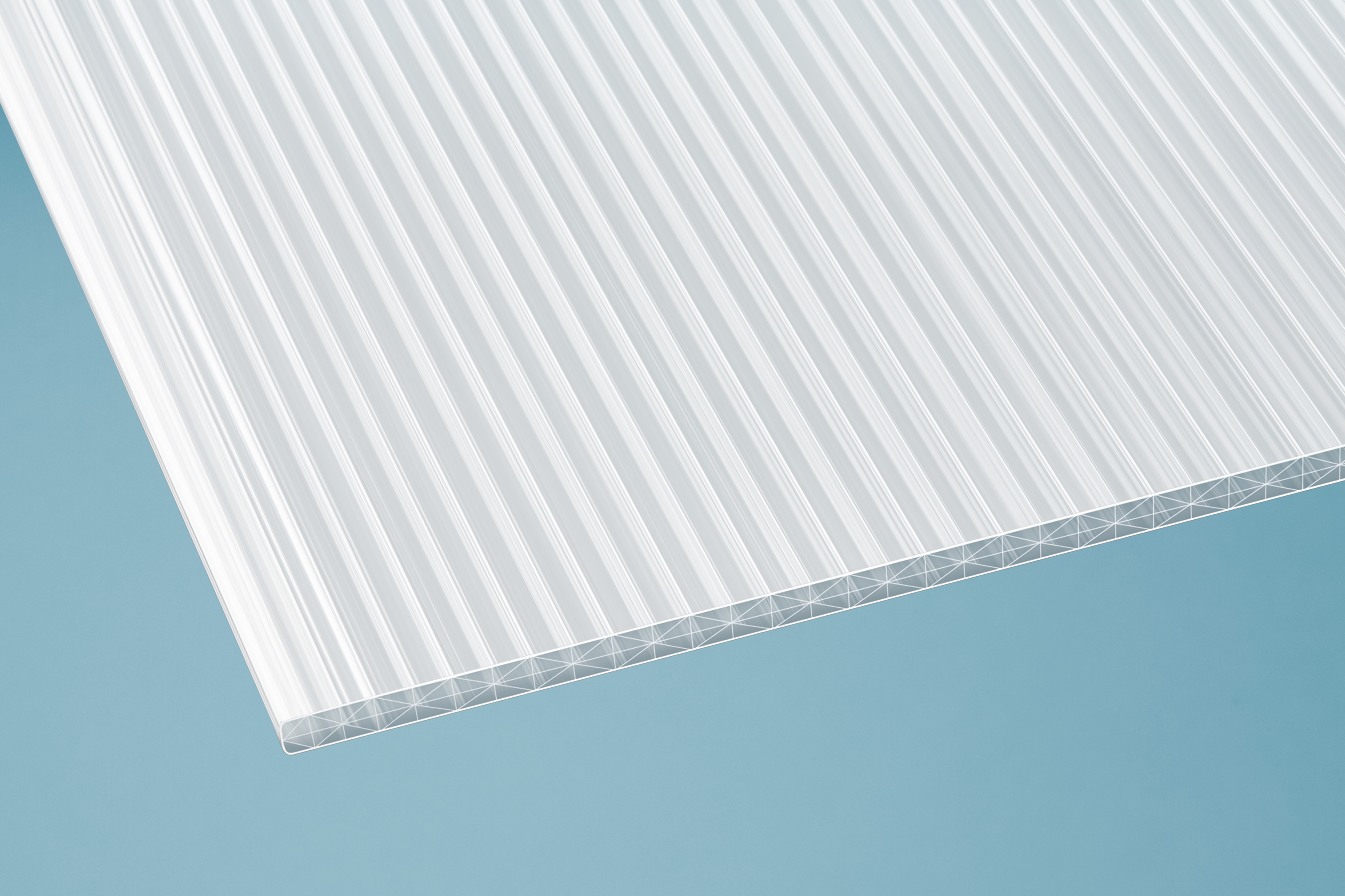 Polycarbonat Stegplatten 16 mm X-Struktur opal