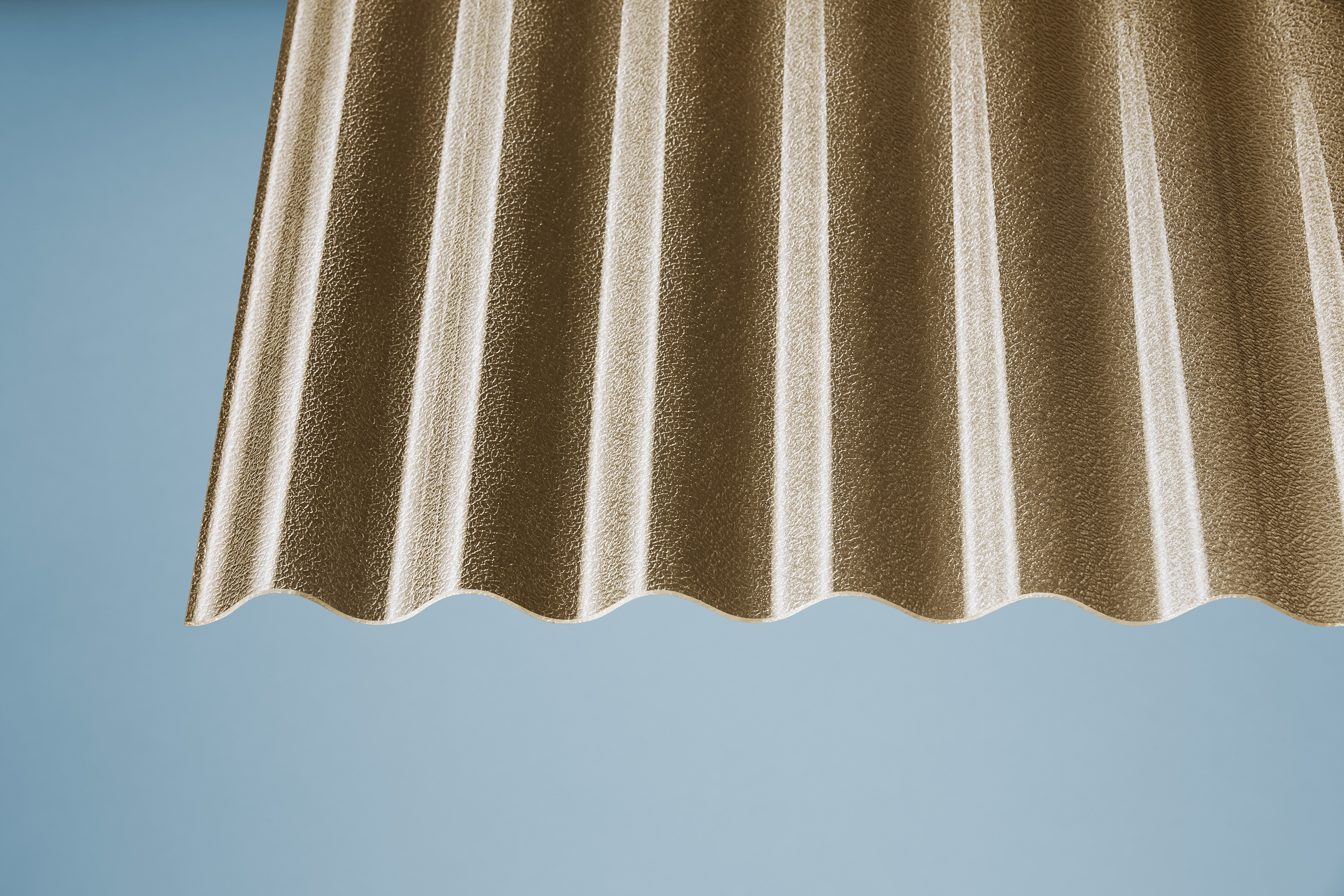 Acryl Profilplatten Sinus 76/18 bronce gekräuselt - 1,5 mm